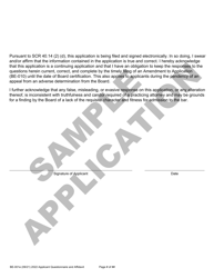 Form BE-001E Applicant Questionnaire and Affidavit - Sample - Wisconsin, Page 14