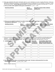 Form BE-001E Applicant Questionnaire and Affidavit - Sample - Wisconsin, Page 5