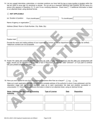 Form BE-001E Applicant Questionnaire and Affidavit - Sample - Wisconsin, Page 8