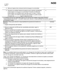 Formulario F-10097 Asignacion De Ingresos Del Institutional Medicaid - Wisconsin (Spanish), Page 2