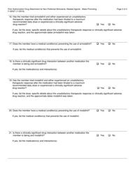 Form F-02537 Prior Authorization Drug Attachment for Non-preferred Stimulants, Related Agents - Wake Promoting - Wisconsin, Page 2