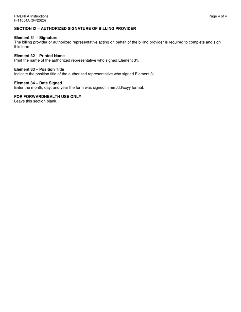Instructions for Form F-11054 Prior Authorization / Enteral Nutrition Formula Attachment (Pa / Enfa) - Wisconsin, Page 4