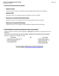 Form F-05260 Letter of Non-marriage Application - Wisconsin, Page 2