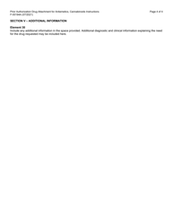 Instructions for Form F-00194 Prior Authorization Drug Attachment for Antiemetics, Cannabinoids - Wisconsin, Page 4