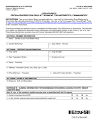 Form F-00194 &quot;Prior Authorization Drug Attachment for Antiemetics, Cannabinoids&quot; - Wisconsin