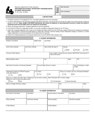 Form PI-1577 Tip Grant Application - Wisconsin Educational Opportunity Program (Weop) - Wisconsin