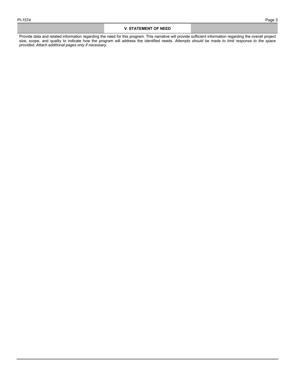 Form PI-1574 Proposal Application - Dpi Precollege Scholarship Program - Wisconsin, Page 3