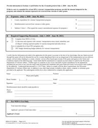Form WDVA2110 County Transportation Grant Application - Wisconsin, Page 2