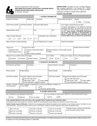 Document preview: Form PI-1578 Upward Bound Enrollment Application - Wisconsin Educational Opportunity Program (Weop) - Wisconsin