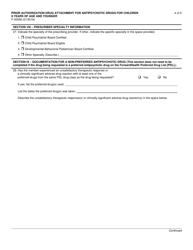 Form F-00556 Prior Authorization Drug Attachment for Antipsychotic Drugs for Children 8 Years of Age and Younger - Wisconsin, Page 4
