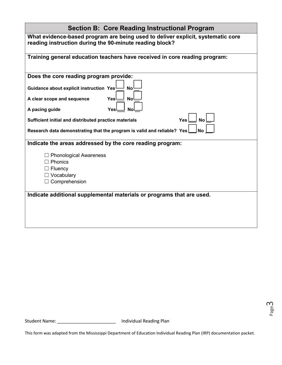 Wyoming Individual Reading Plan - Wyoming, Page 3