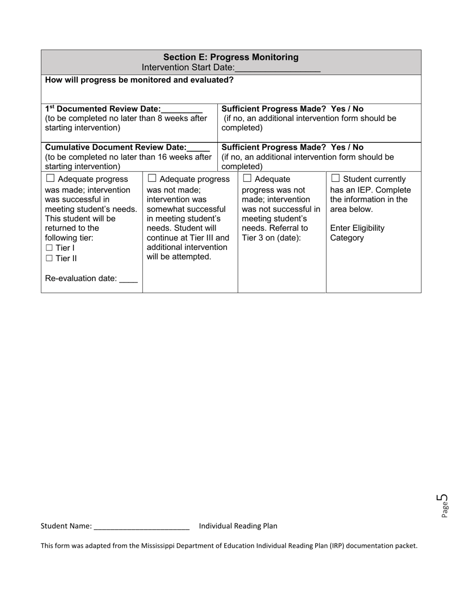 Wyoming Individual Reading Plan - Wyoming, Page 5