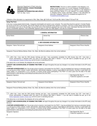 Form PCP-121 Designee Authorization and Update - Private School Choice Programs (Pscp or Choice) - Wisconsin