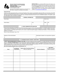 Form PI-PCP-56 Governing Board Update - Private School Choice Programs (Pscp or Choice) - Wisconsin