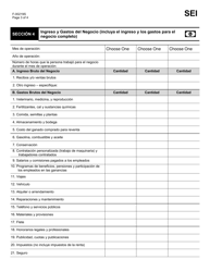 Formulario F-00219 Reporte Del Ingreso De Trabajo Por Cuenta Propia: Negocio De Granja - Wisconsin (Spanish), Page 3