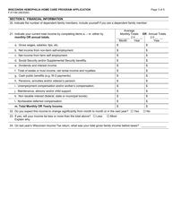 Form F-01184 Wisconsin Hemophilia Home Care Program Application - Wisconsin, Page 3