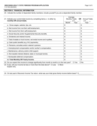 Form F-01185 Wisconsin Adult Cystic Fibrosis Program Application - Wisconsin, Page 3