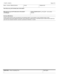 Form F-62470 Client/Patient/Resident Reportable Death Determination - Wisconsin, Page 3
