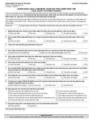 Document preview: Form F-16104 Local Agency Customer Feedback - Wisconsin (Hmong)