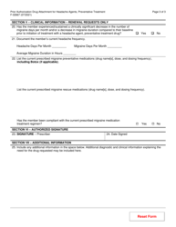 Form F-02667 Prior Authorization Drug Attachment for Headache Agents, Preventative Treatment - Wisconsin, Page 3