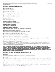 Instructions for Form F-02667 Prior Authorization Drug Attachment for Headache Agents, Preventative Treatment - Wisconsin, Page 2