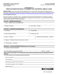 Document preview: Form F-00162 Prior Authorization Drug Attachment for Lipotropics, Omega-3 Acids - Wisconsin