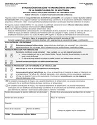 Document preview: Formulario F-02314 Evaluacion De Riesgosy Evaluacion De Sintomasde La Tuberculosis (Tb) En Wisconsin - Wisconsin (Spanish)