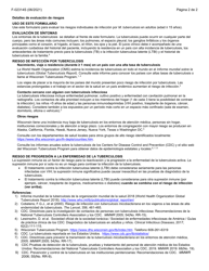 Formulario F-02314 Evaluacion De Riesgosy Evaluacion De Sintomasde La Tuberculosis (Tb) En Wisconsin - Wisconsin (Spanish), Page 2