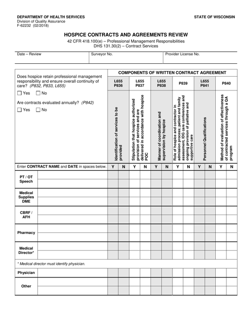 Form F-62232  Printable Pdf