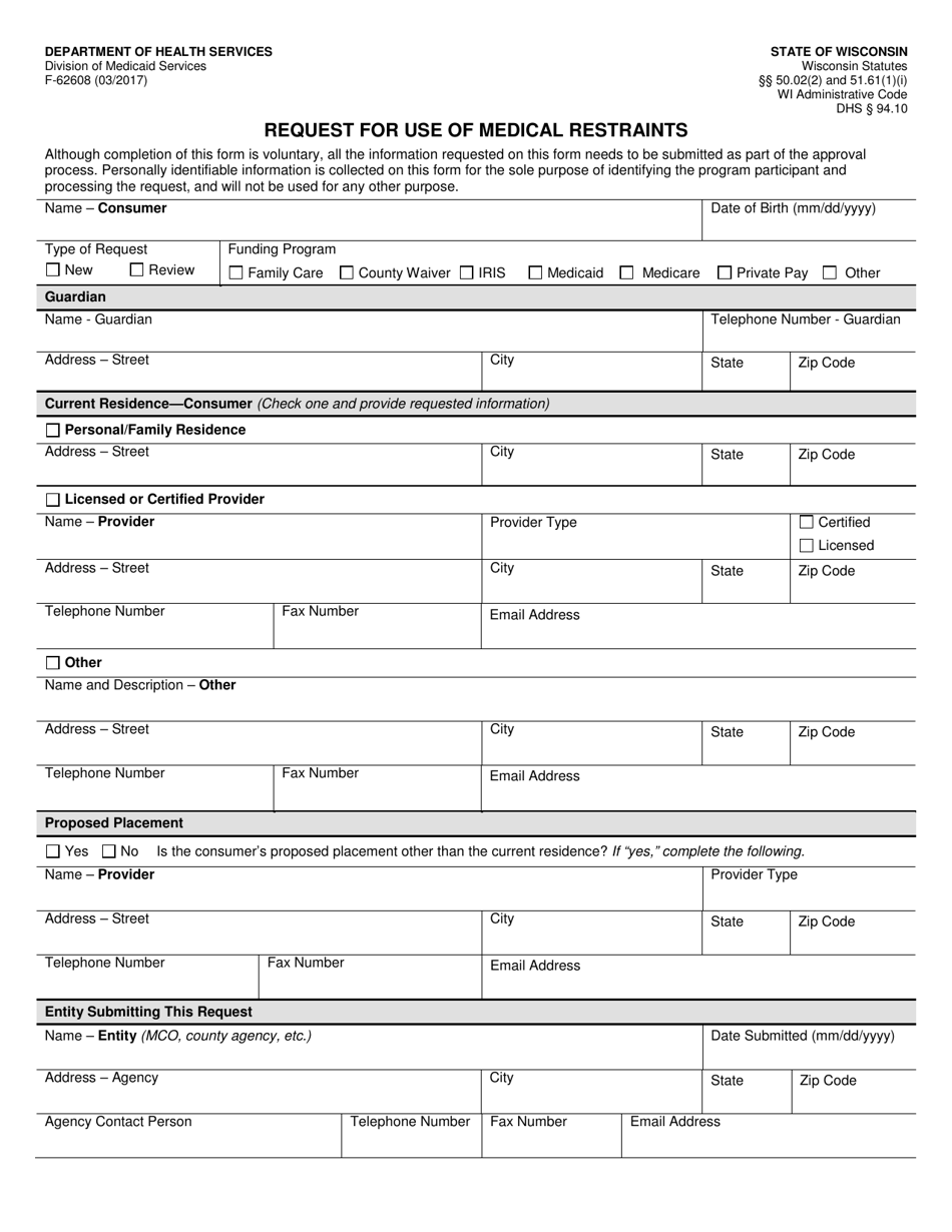 Form F-62608 - Fill Out, Sign Online and Download Printable PDF ...
