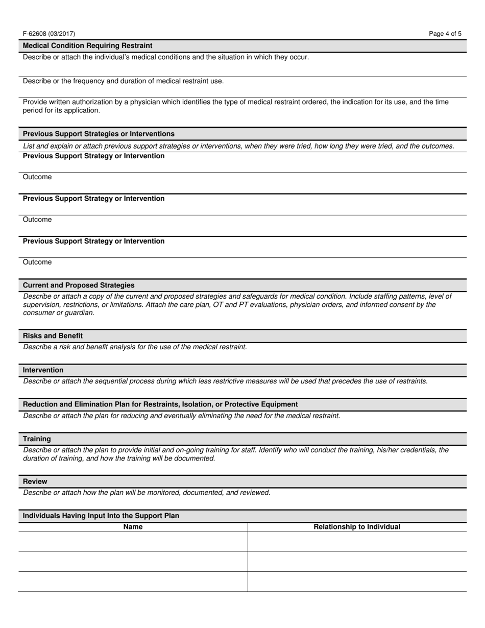 Form F-62608 - Fill Out, Sign Online and Download Printable PDF ...