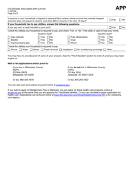 Form F-16019A Foodshare Wisconsin Registration - Wisconsin, Page 2