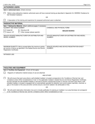 Form F-45014 &quot;Application for Radioactive Material License Authorizing the Use of Self Shielded Irradiators&quot; - Wisconsin, Page 2