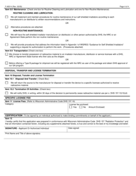 Form F-45014 &quot;Application for Radioactive Material License Authorizing the Use of Self Shielded Irradiators&quot; - Wisconsin, Page 4