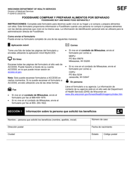 Document preview: Formulario F-02491 Foodshare Comprar Y Preparar Alimentos Por Separado - Wisconsin (Spanish)