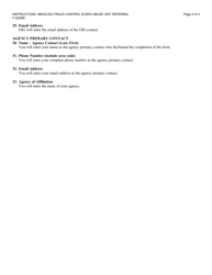 Instructions for Form F-02296 Medicaid Fraud Control Elder Abuse Unit Referral: Used in Partnership With HMOs and Mcos - Wisconsin, Page 4