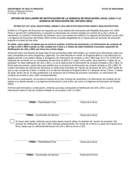 Document preview: Formulario F-00169 Opcion De Exclusion De Notificacion De La Agencia De Educacion Local (Lea) Y La Agencia De Educacion Del Estado (Sea) - Wisconsin (Spanish)