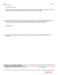 Form F-11051 Prior Authorization/Vision Services Attachment (Pa/VA) - Wisconsin, Page 2