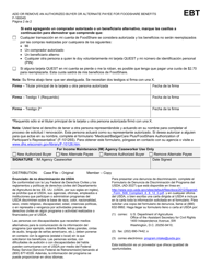 Formulario F-16004 Agregar O Quitar Un Comprador Autorizado O Beneficiario Alterno Paralos Beneficios De Foodshare - Wisconsin (Spanish), Page 2