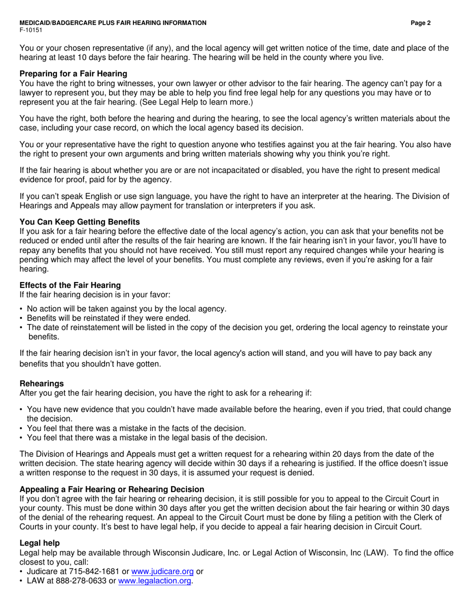 Form F-10097A Community-Based Long-Term Care Services Medicaid Income Allocation - Wisconsin, Page 5