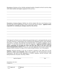 Application Form for Special Use Permit - Wyoming, Page 2
