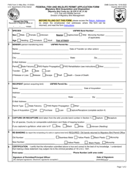 FWS Form 3-186A Migratory Bird Acquisition and Disposition Report