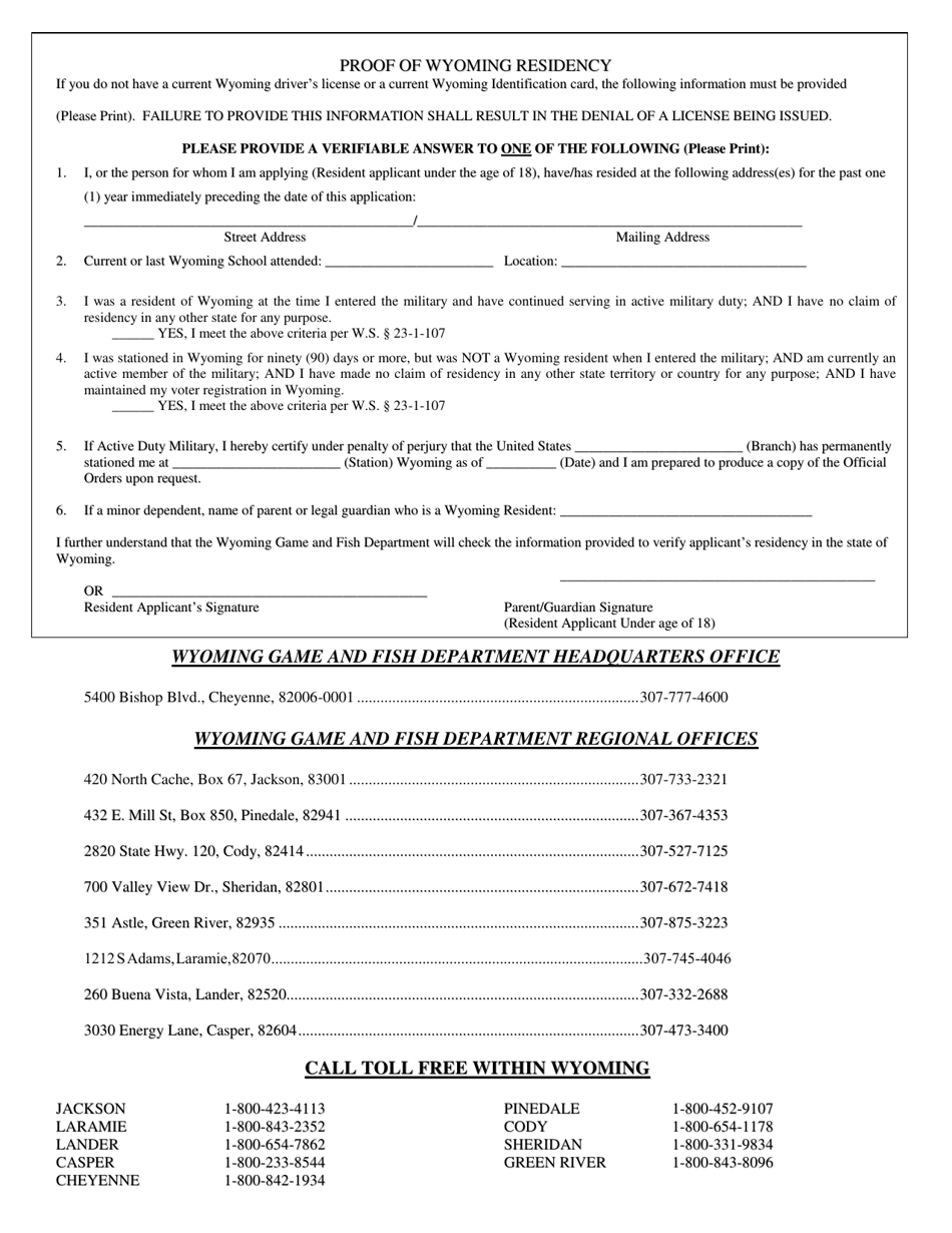 Application for a Central Visual Acuity Disability Permit - Wyoming, Page 2
