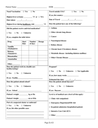 Requisition for Enterovirus Testing - Wyoming, Page 2