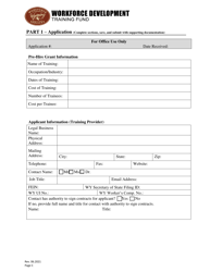 Pre-hire Grant Application - Wyoming, Page 3