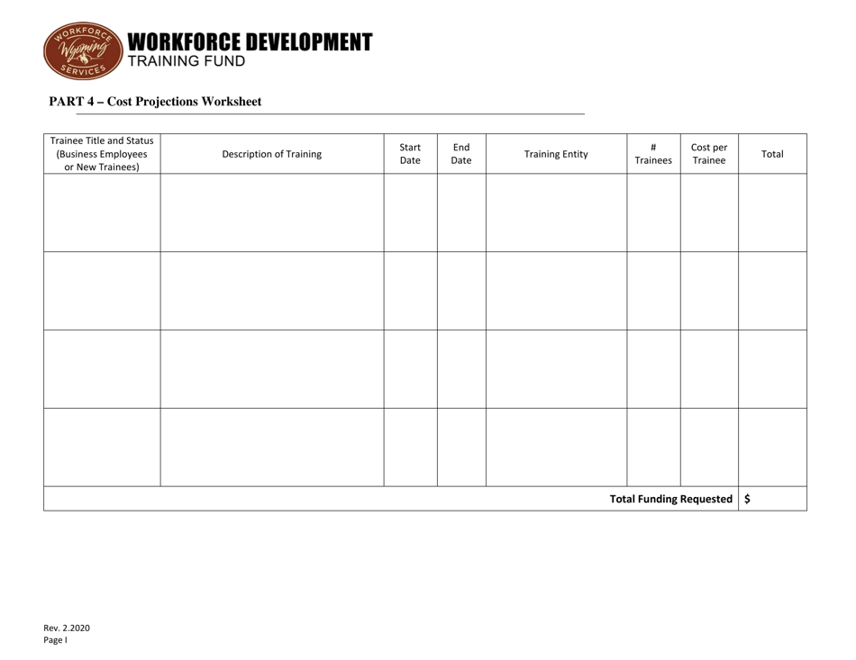 Pre-obligation Grant Application - Wyoming, Page 9