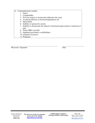 Preauthorization Check Sheet - Spinal Cord Stimulator/Drg Stimulator, Permanent - Wyoming, Page 2