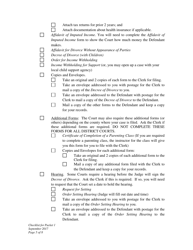Checklist for Packet 1 Plaintiff Divorce With Minor Children - Wyoming, Page 5