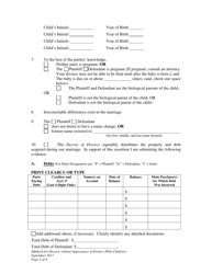 Affidavit for Divorce Without Appearance of Parties (With Minor Children) - Wyoming, Page 2