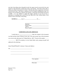 Request for Setting - Divorce With Minor Children - Defendant - Wyoming, Page 2